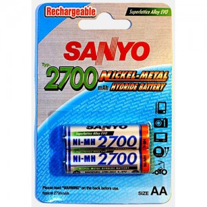 Аккумулятор Sanyo Ni-MH AA 2700mAh HR-3U (2шт)