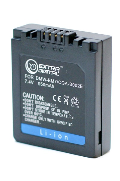 EXTRA DIGITAL CGA-S002 DMW-BM7 для Panasonic аналог Panasonic CGA-S002 CGA-S002A CGA-S002A/1B CGA-S002E CGA-S002E/1B CGR-S002 CGR-S002E DMW-BM7