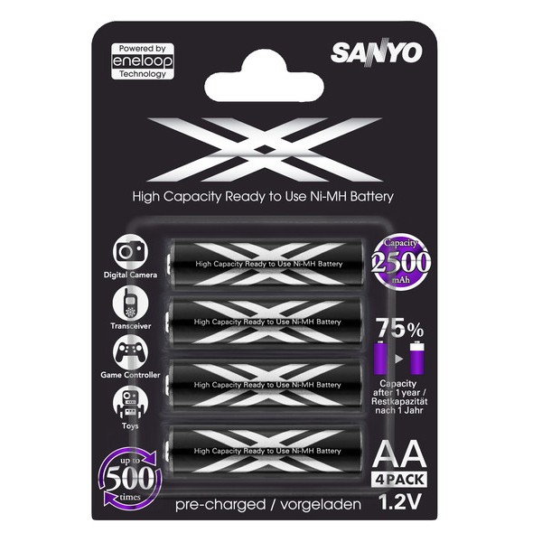 Аккумуляторы Sanyo Eneloop AA 2500mAh