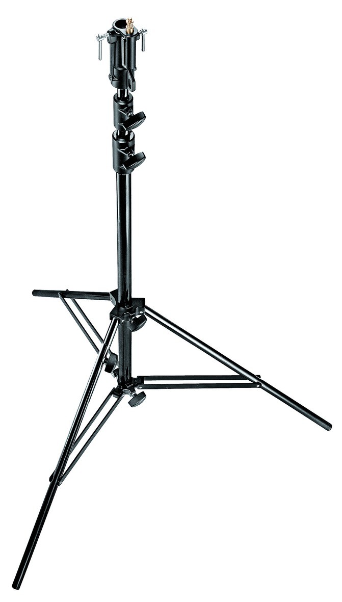 Manfrotto 007BSU Black chrome plated 3-Section steel stand