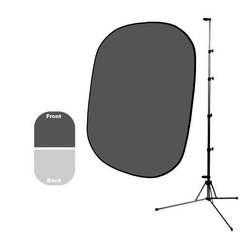 Фон двухсторонний складной Savage Infinity Collapsible Dark/Light Gray 1.52x1.83м + Стойка