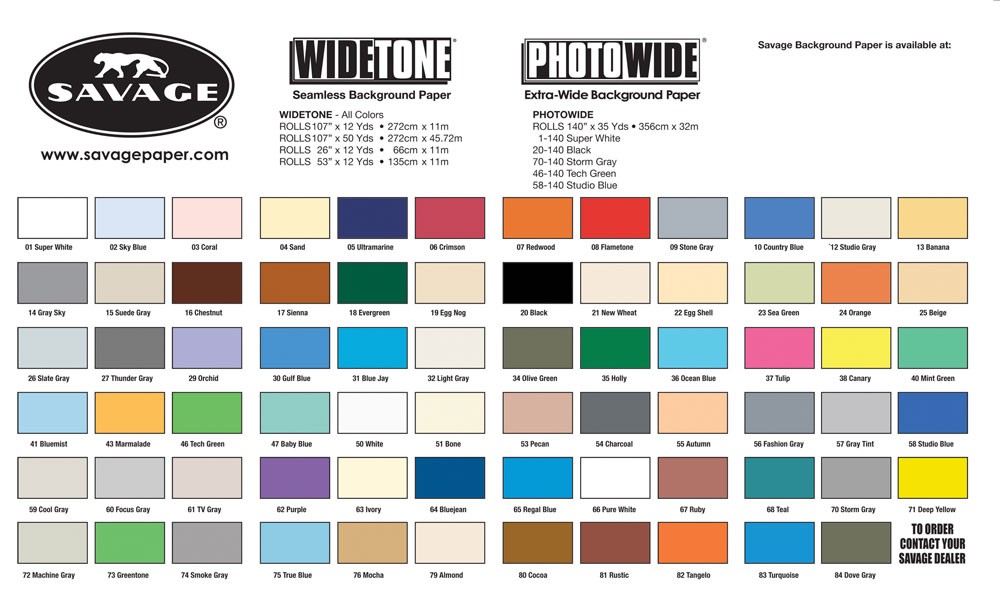 Фон студийный бумажный Savage 1,36 х 11м