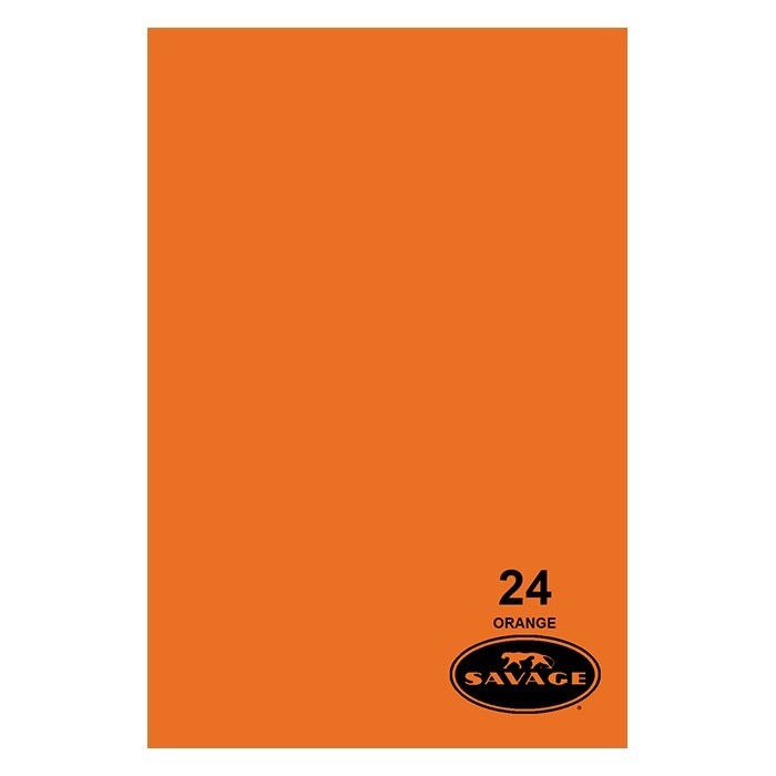 Фон бумажный 2,72 x 11м Savage 24 Оранжевый (Orange)