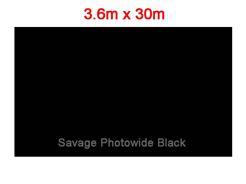 Супер широкий студийный бумажный фон Savage Photowide Black 3.60x30м