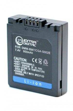 EXTRA DIGITAL CGA-S002 DMW-BM7 для Panasonic аналог Panasonic CGA-S002 CGA-S002A CGA-S002A/1B CGA-S002E CGA-S002E/1B CGR-S002 CGR-S002E DMW-BM7