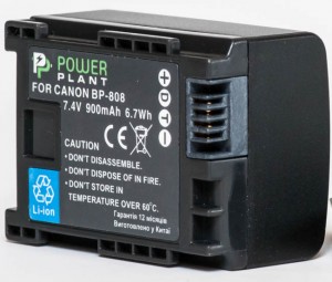 Aккумулятор PowerPlant Canon BP-808 Chip