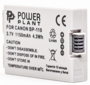 Aккумулятор PowerPlant Canon BP-110 Chip