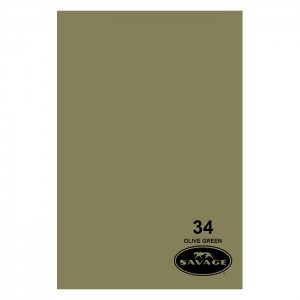 Фон бумажный 2,72 x 11м Savage 34 Оливковый (Olive Green)